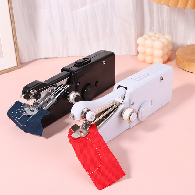 Mini Portable Hand Sewing Machine Quick Handy Stitch Sew Needlework  Cordless Clothes Household Mini Electric Sewing Machine 1pc - AliExpress